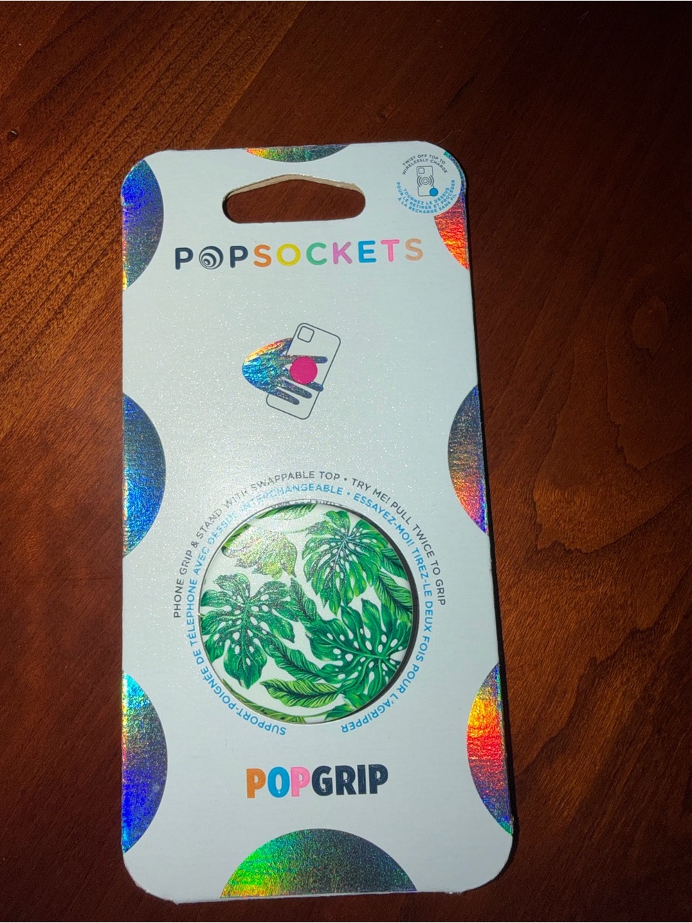 PopSocket- Green Tropical Leaf Design